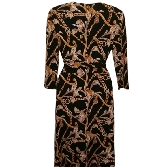 🌺Gorgeous Joseph Ribkoff chain faux wrap dress. Silky and so soft .NWT - Picture 5 of 8